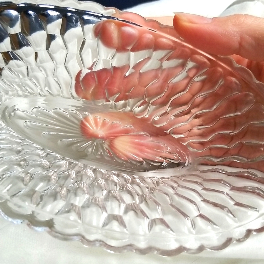 COPY 🇺🇦 Vintage Crystal Bowl with Handles New - Picture 3 of 7